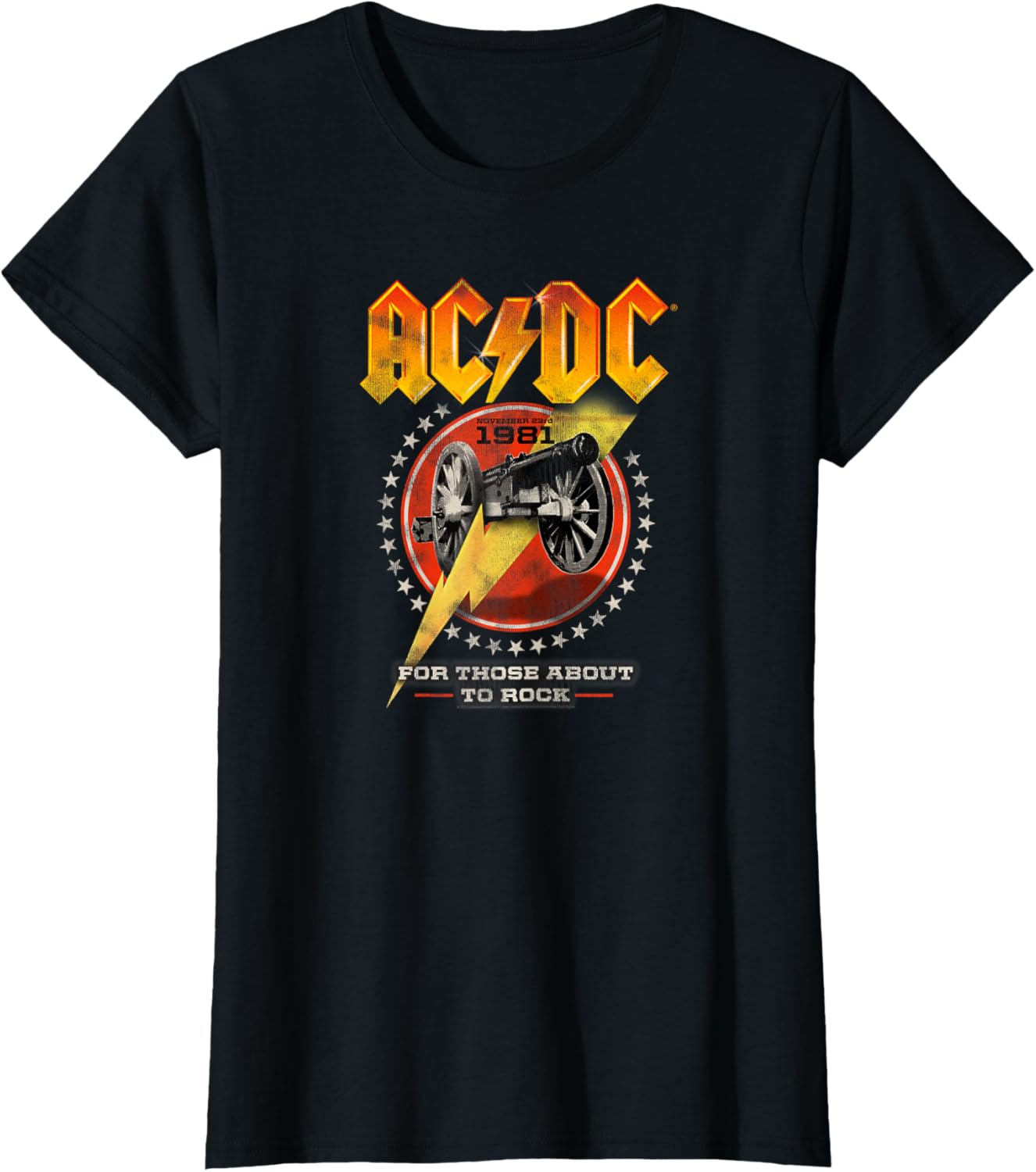 Official AC/DC for Those About to Rock 1981 Rock Band Music T-Shirt