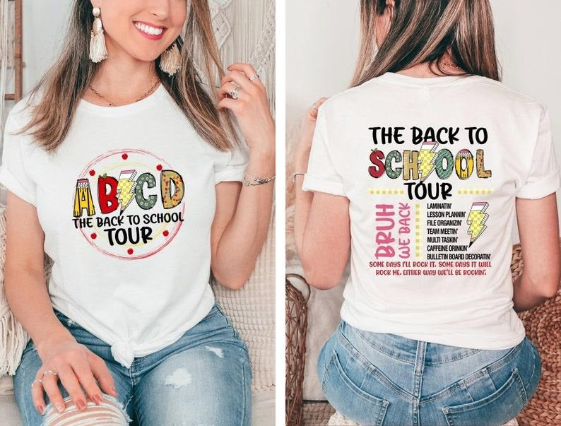 ABCD Back To School Tour shirt, Cute Teacher Gift, Retro First Day Of School shirt, Cute Kindergarten Teacher shirt, Hello School T-shirt, sweater and Hoodie