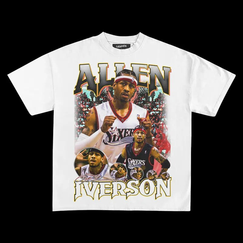 ALLEN IVERSON RETRO Tee | Vintage Tee Graphic T-Shirt Sweatshirt Hoodie | Sport Tee - Gift For Fan