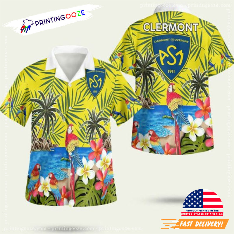 ASM Clermont Auvergne Rugby Hawaiian Shirt