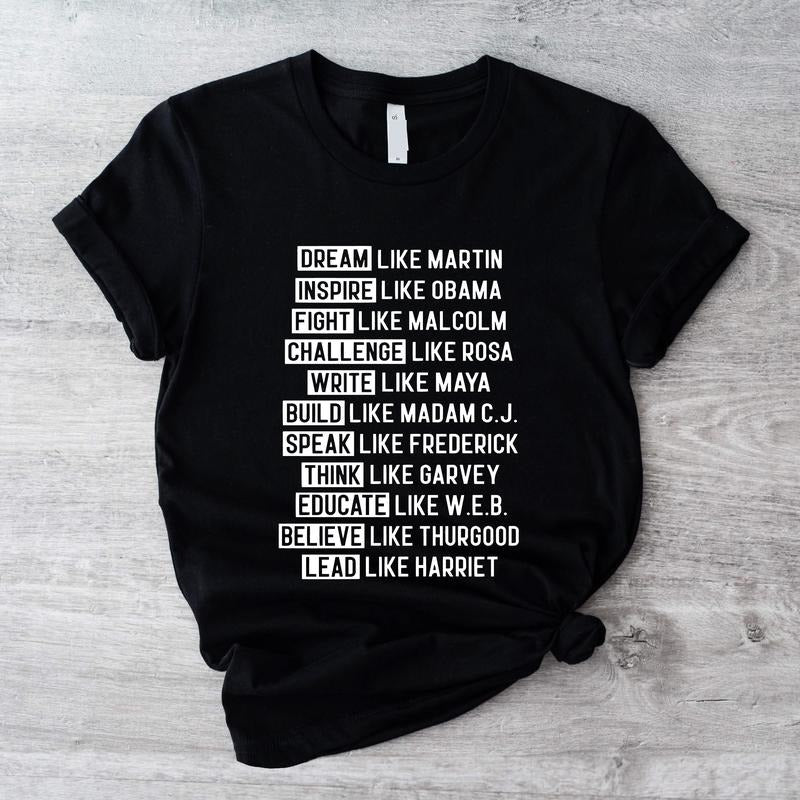 African American Activists Shirt, Black History Month T-shirt, Afro American Tee For Men, Gift For Afro Women.