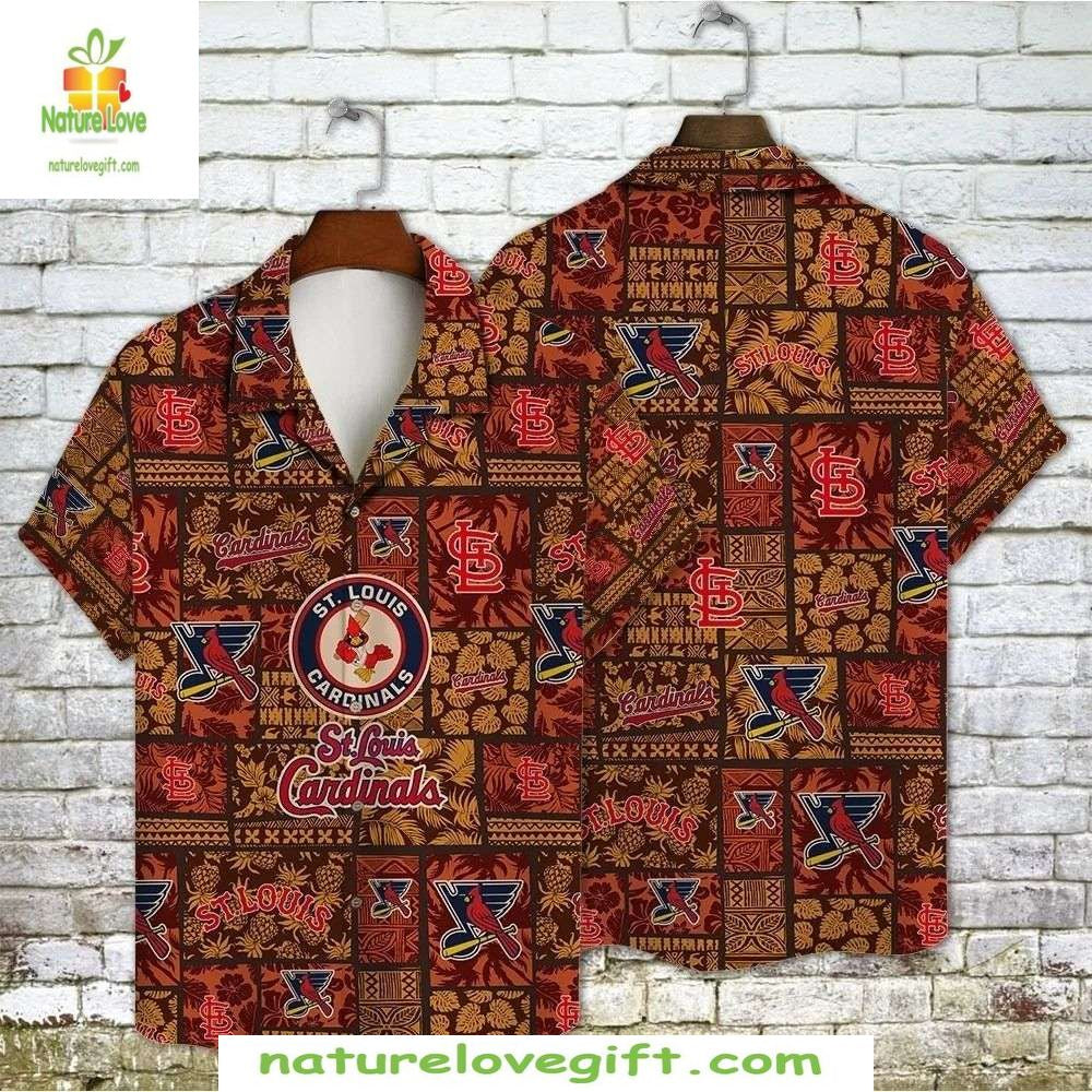 St Louis Cardinals MLB Hawaiian Shirt African Safari Tropical Baseball Apparel