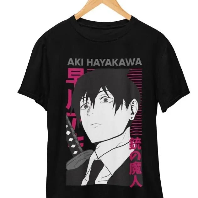Aki Hayakawa T-Shirt, Anime Shirt, Graphic Anime Tee, Makima Shirt, Anime Lover Shirt
