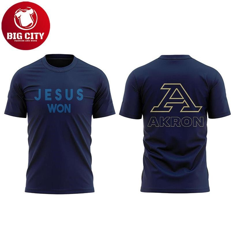 Akron Zips 2026 Jesus Won Keep The Faith Basketball Two Sided Shirt