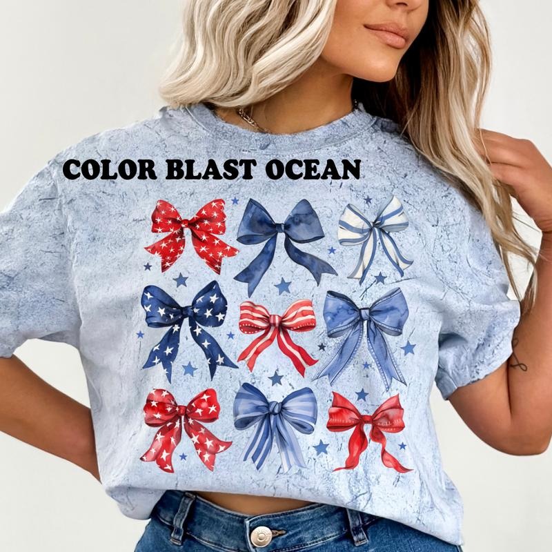 America Bow Shirt Comfort Colors ~ Unisex Apparel Relaxed Fit Printed In The USA Clothing Womenswear Casual Comfort...