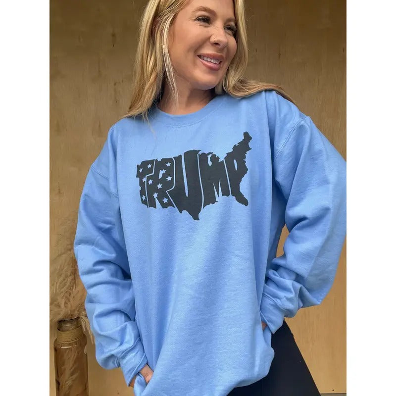 America Map Graphic Pullover