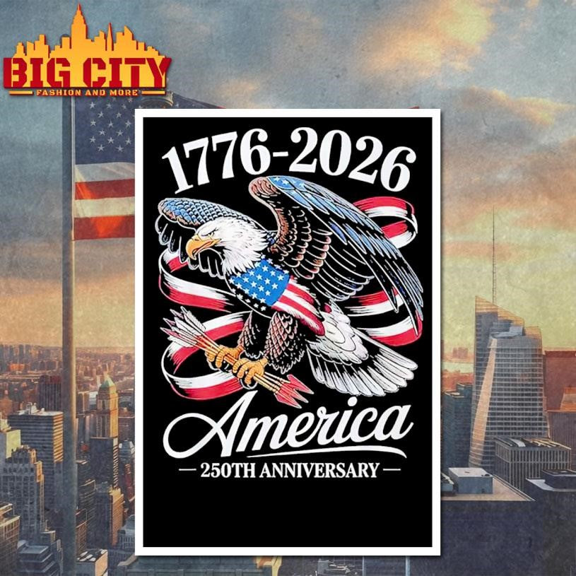 American Independence 250th Anniversary 1776-2026 Eagle & Flag Patriotic Shirt