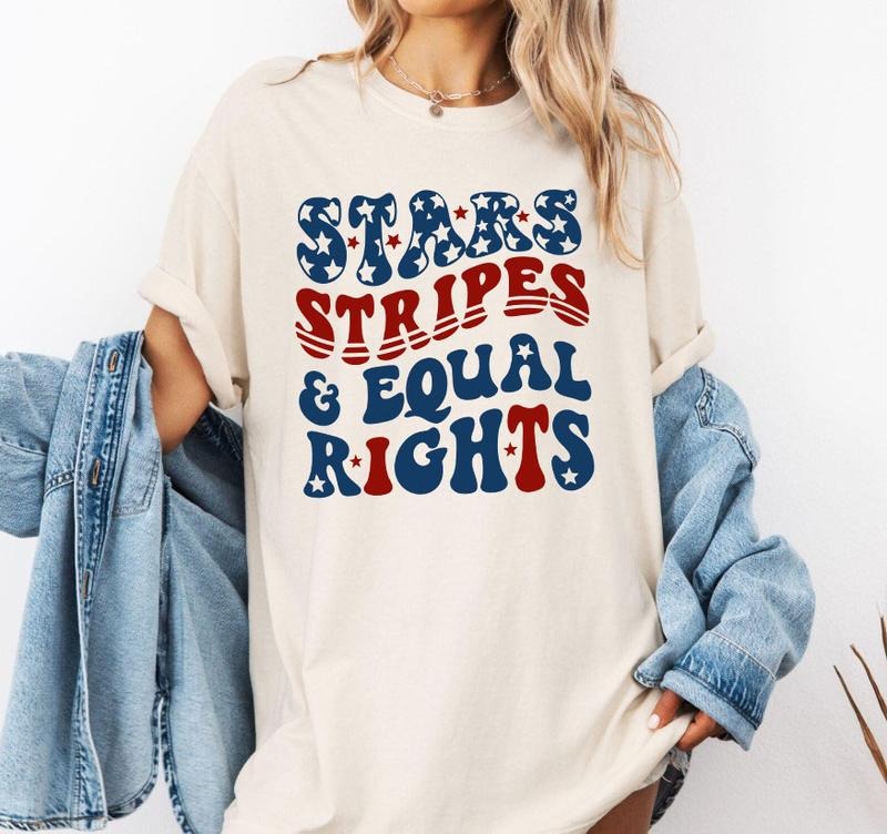 American Star, Stripes, Equal Rights Shirt, Human Rights T-Shirt, Liberal American Shirt, Patriotic Women, Feminist T-Shirt