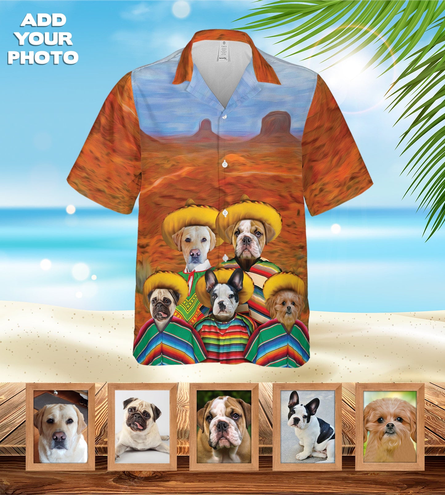 Custom Hawaiian Shirt (The Amigos) (1-7 Pets)