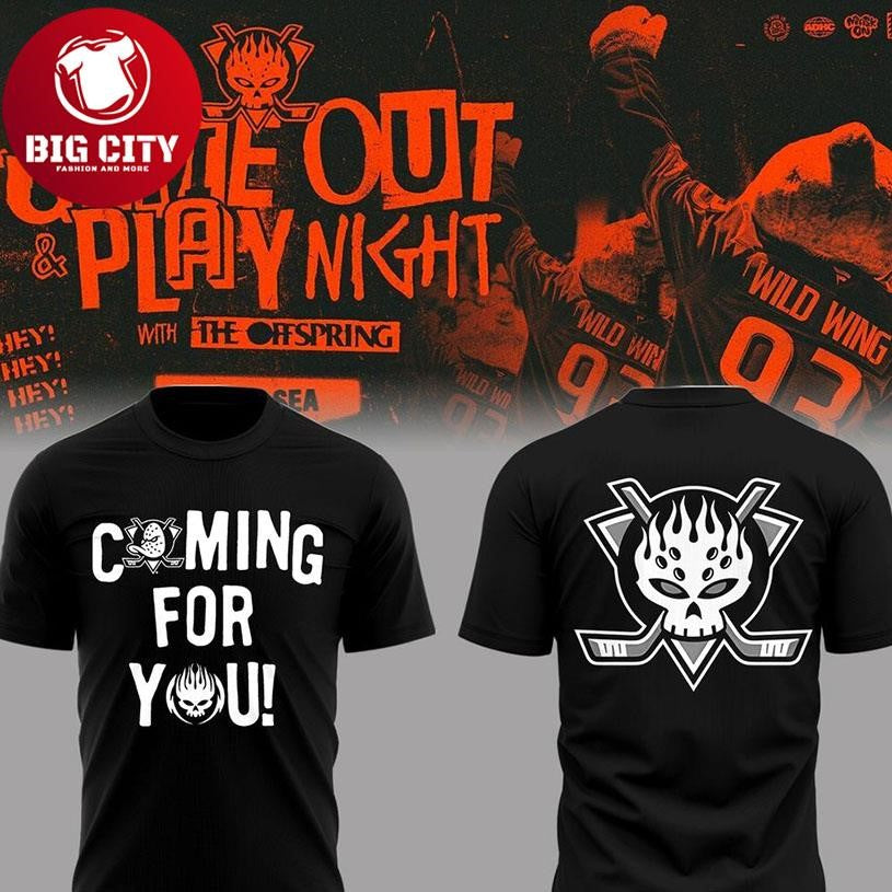 Anaheim Ducks Come Out & Play Night With The Offspring Two Sided Shirt