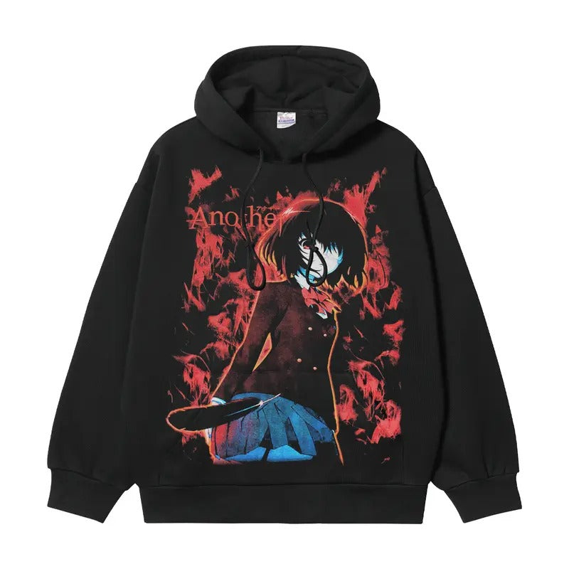 Another "Mikazaki Mei" Heavyweight Vintage Hoodie Cotton Blend Classic Anime Sweatshirt Menswear Tops Long Sleeve...