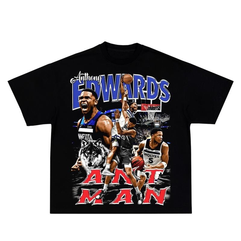 Ant.hony Edw.ards Timberwolves Vintage Graphic T-Shirt, Gift For Fan