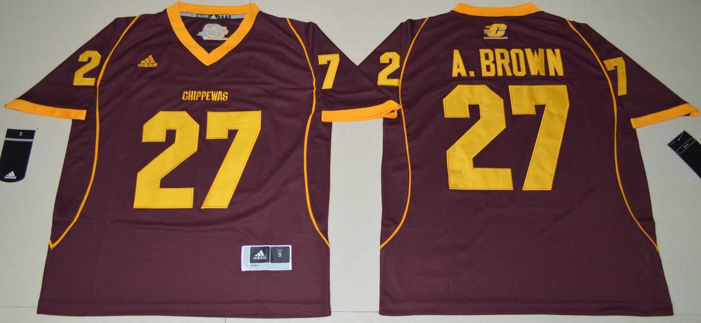 Antonio Brown 27 Burgundy