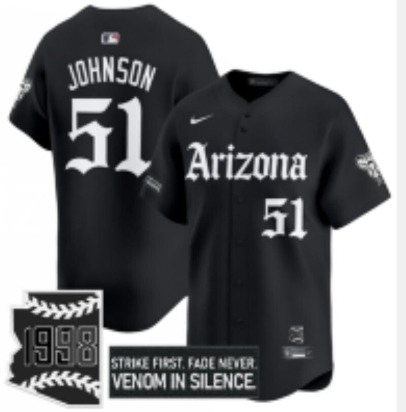Arizona Diamondbacks #51 Randy Johnson Diamondbacks 5 Collaboration Style 1