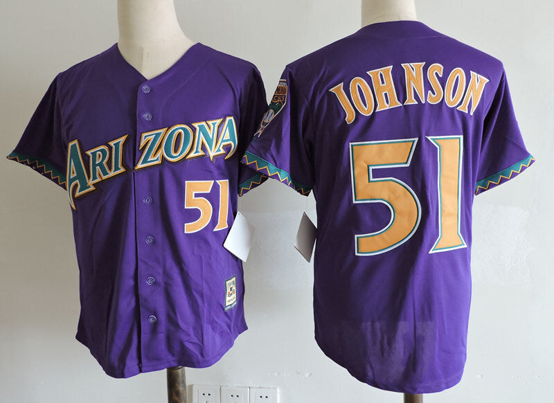 Arizona Diamondbacks #51 Randy Johnson Purple Style 1