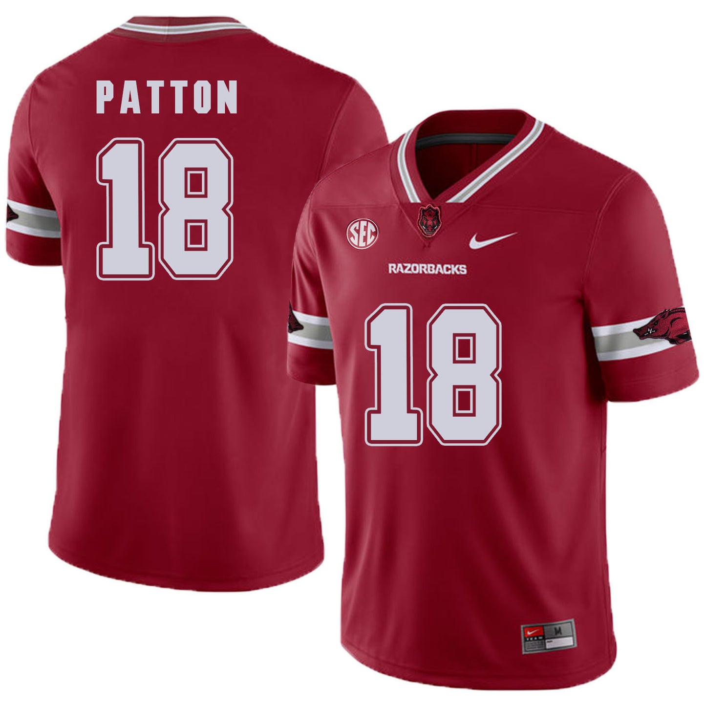 Arkansas Razorbacks Patton 18 Red