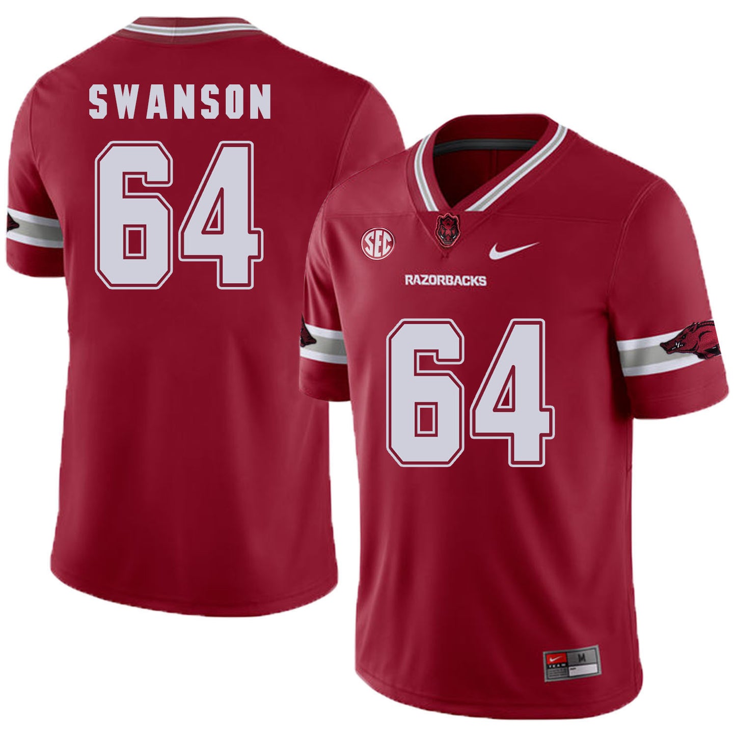 Arkansas Razorbacks Swanson 64 Red