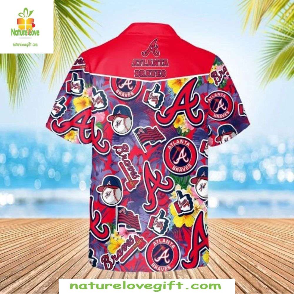 Atlanta Braves Hawaiian Shirt Vibrant Floral MLB Baseball Aloha Shirt