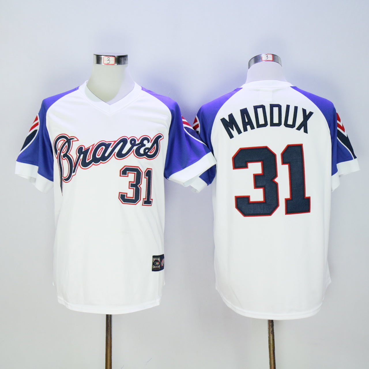 Atlanta Braves #31 Warriors 31 White Blue 1973 Retro