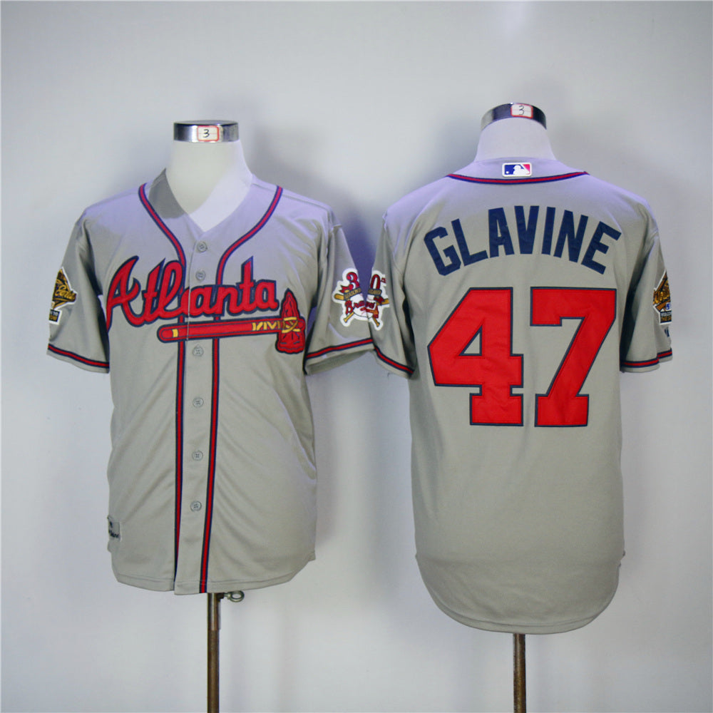 Atlanta Braves #47 Warriors 47 Gray Retro _ Copy