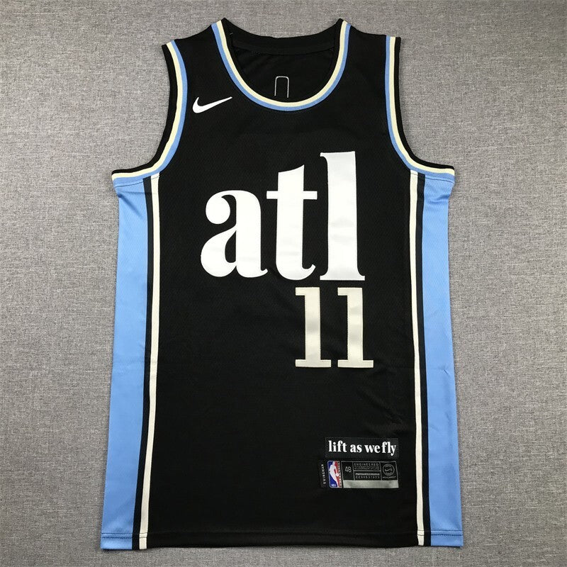 Atlanta Hawks #11 Trae Young Hawks 11 Black City s-xxl Style 1