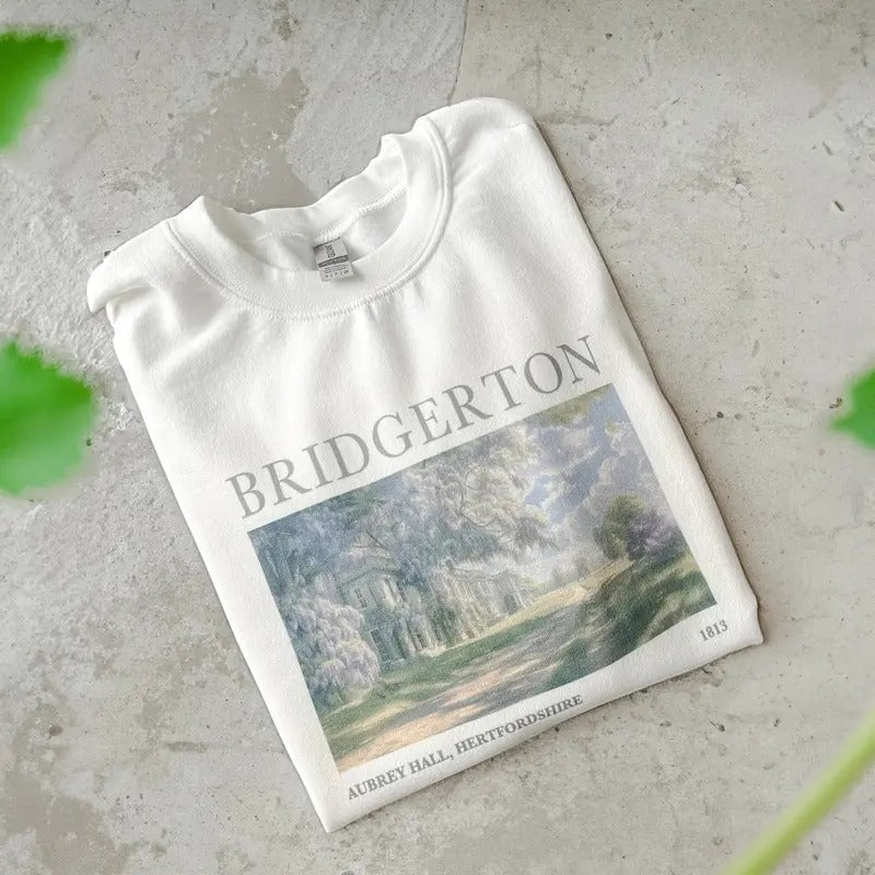 Aubrey Hall England Bridgerton Inspired Sweatshirt, Lady Whistledown Shirt, Society Paper Shirt Hoodie | InkThreadWorks.com