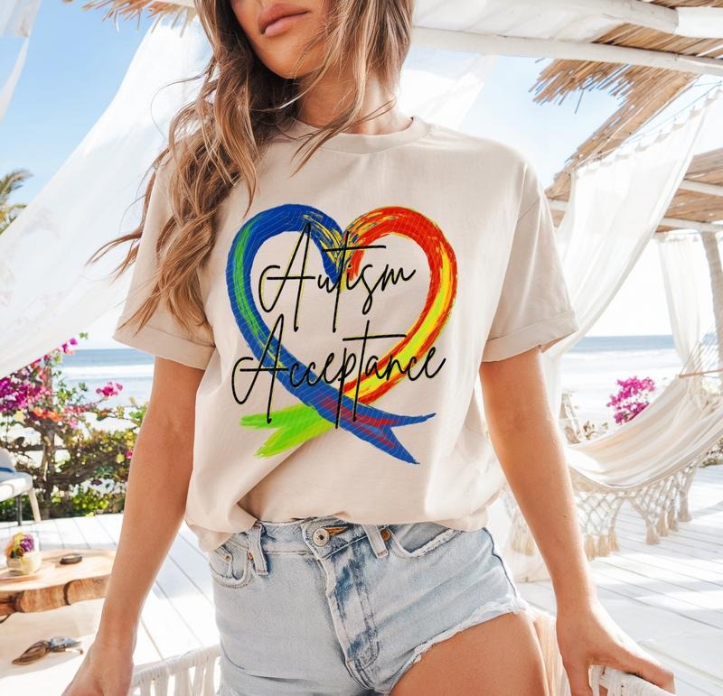 Autism Acceptance DTF Transfers - THIS IS NOT A SHIRT Hoodie, Sweatshirt | InkThreadWorks.com