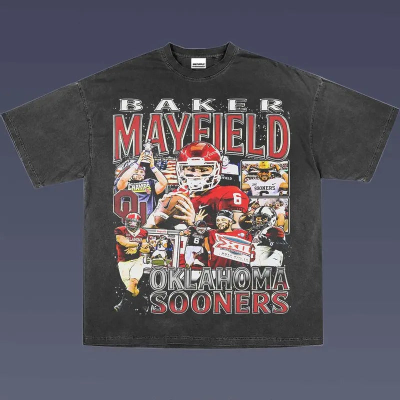 BAKER MAYFIELD 1.0 VINTAGE TEE | AMERICAN FOOTBALL | GIFT FOR FAN