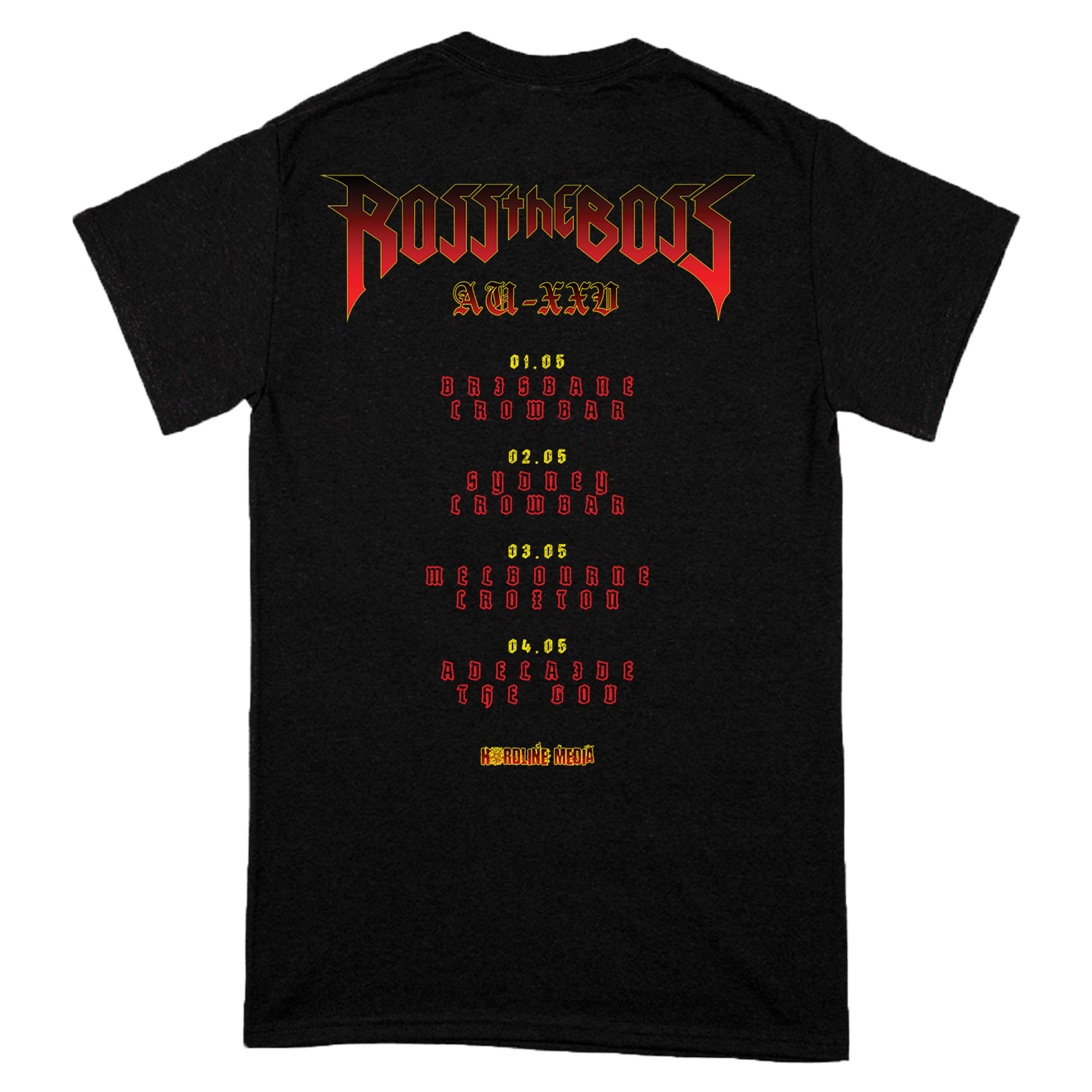 Ross The Boss "Sign Of The Hammer Aus Tour" T-Shirt