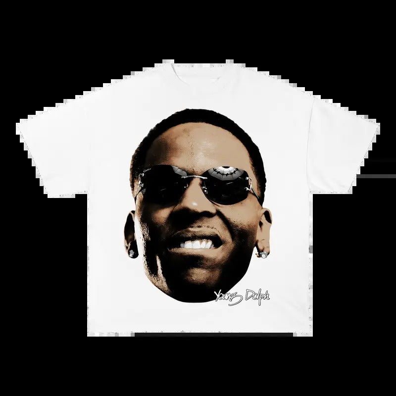 BIG FACE DOLPH TEE Heavy Cotton Tee Basketball Sreetwear 90s Styled Menswear Oversized Hoodie, Sweatshirt