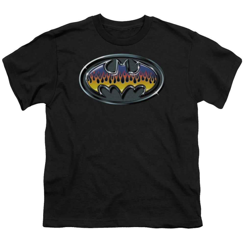 DC Batman Hot Rod Shield - Youth T-Shirt