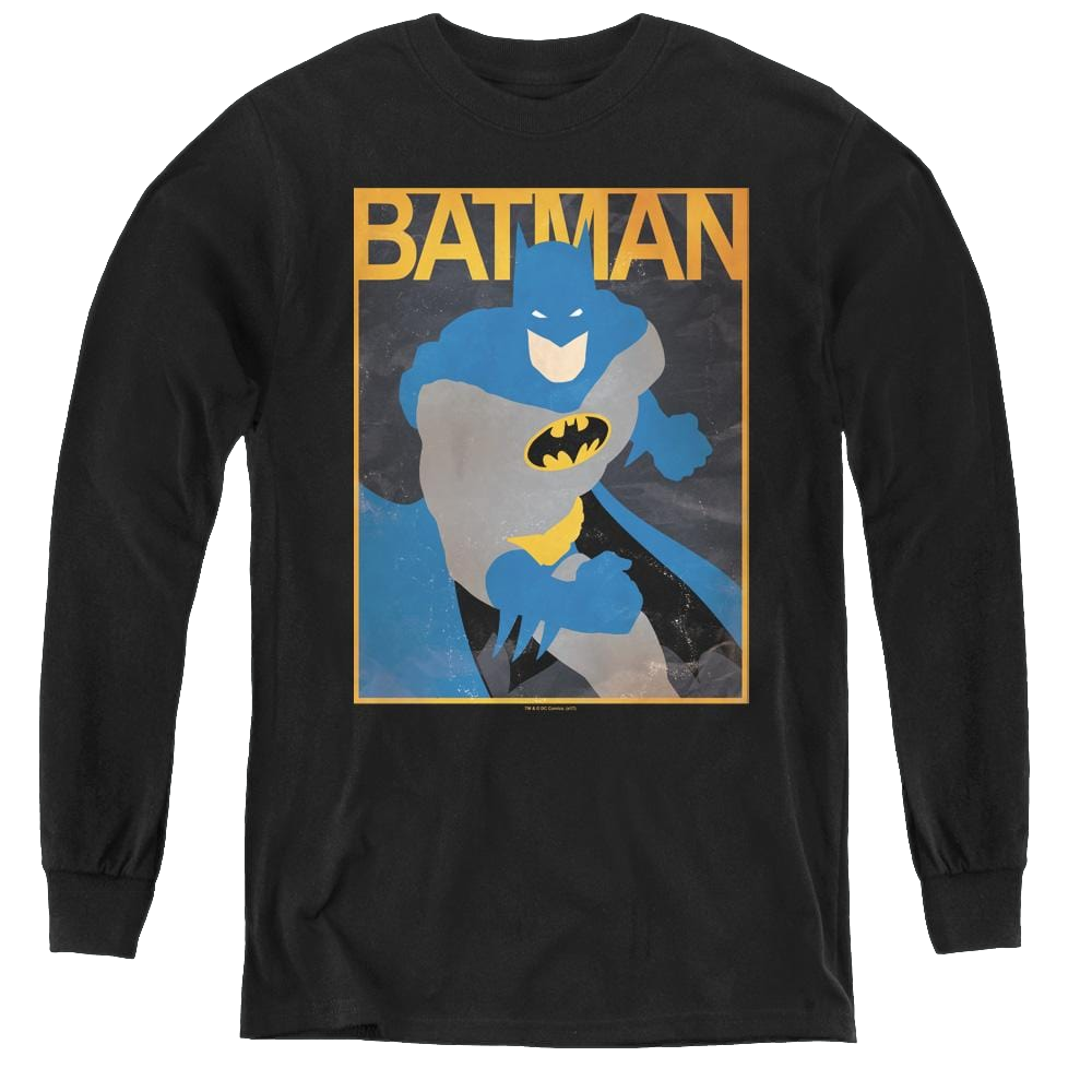 Dc Batman Simple Bm Poster - Youth Long Sleeve T-Shirt