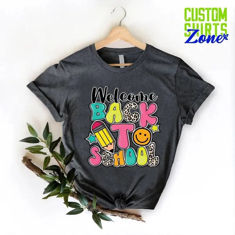 Back To School Welcome Back To School T Shirt Sweater Hoodie,Teacher Shirt,Gift for Teacher,Kindergarten Teacher...