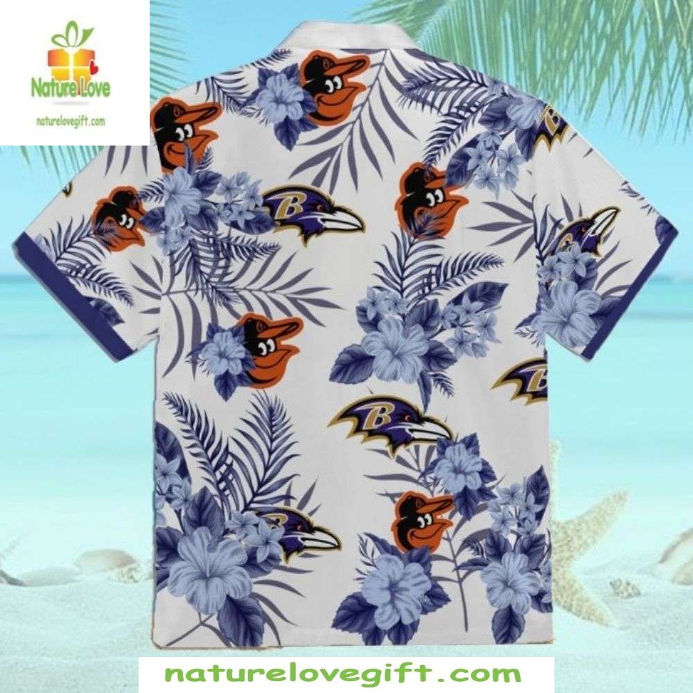 Baltimore Orioles Ravens MLB Hawaiian Shirt Stylish Baseball Aloha Apparel