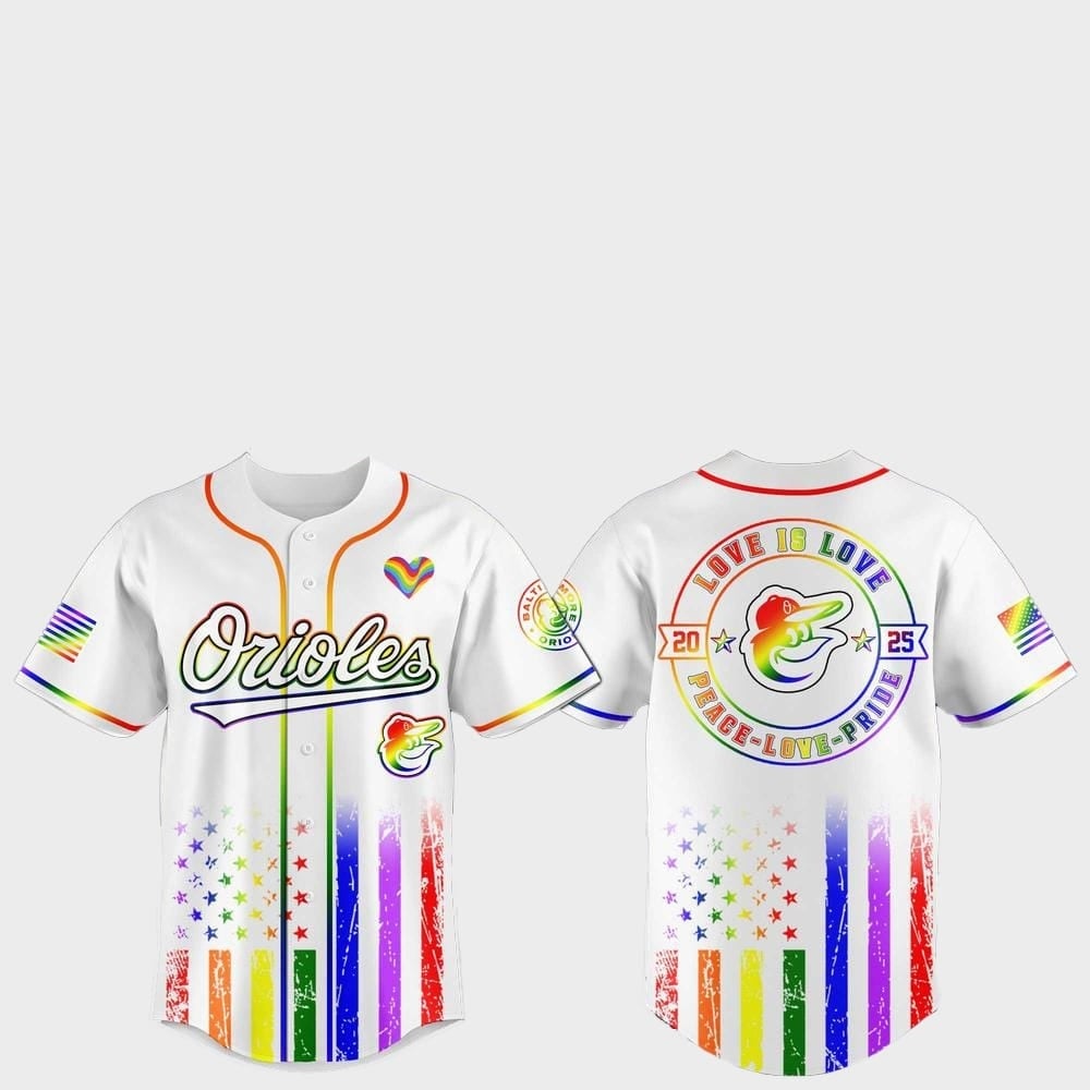 Baltimore Orioles Pride Month Love Is Love 2025 Jersey - Grishko.com