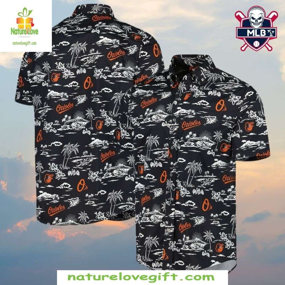 Baltimore Orioles Hawaiian Shirt Tropical Night MLB Baseball Apparel