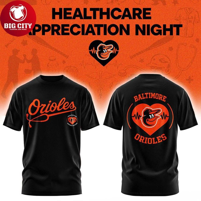 Baltimore Orioles x 2026 Healthcare Appreciation Night Two Sided Shirt