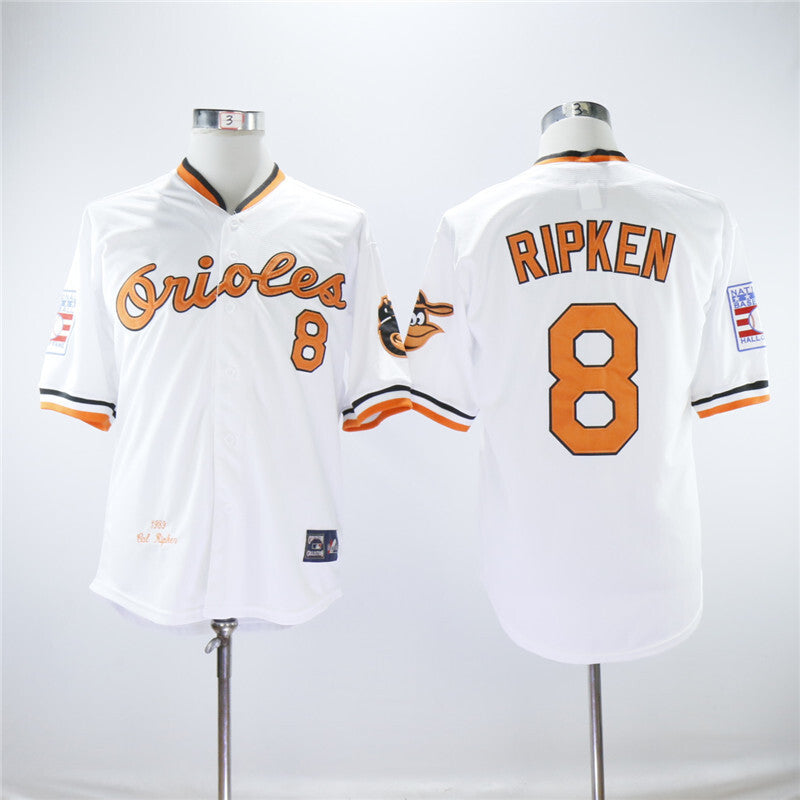 Baltimore Orioles #8 Cal Ripken 8 White 1989 Retro