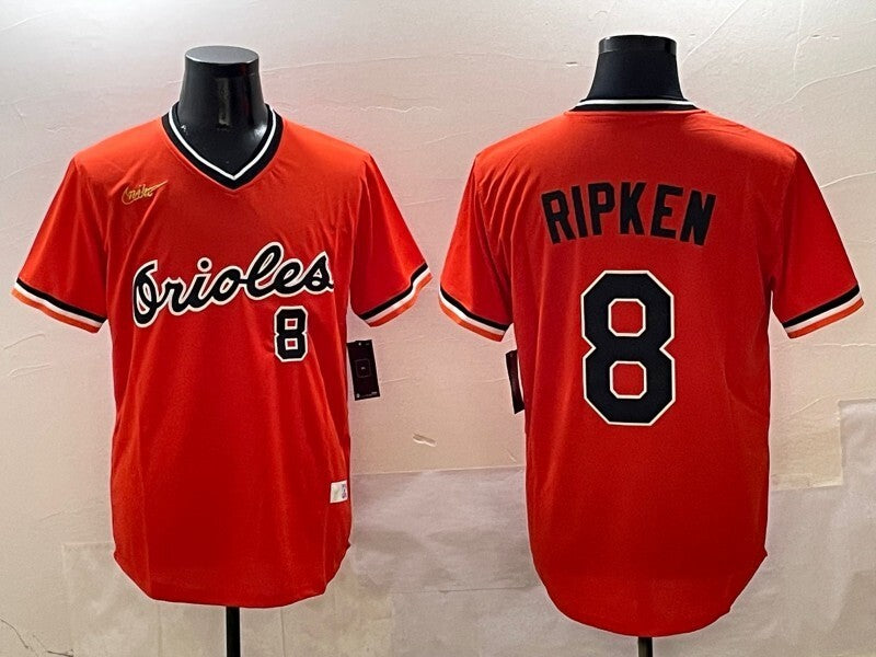 Baltimore Orioles #8 Cal Ripken Jr. Orioles Retro Adult Style 1
