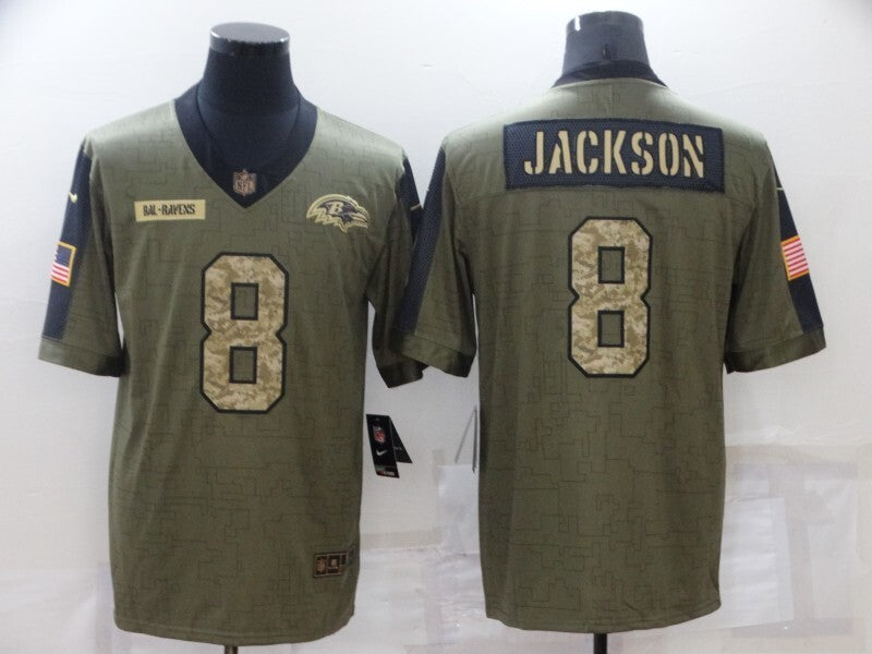 Baltimore Ravens #8 Lamar Jackson 21 Salute 998
