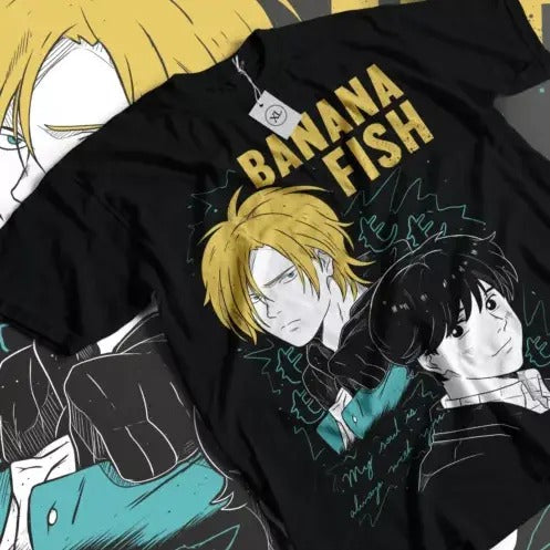 Banana Fish T-shirt Ash Lynx Eiji Okumura Card Anime New Shirt All Size