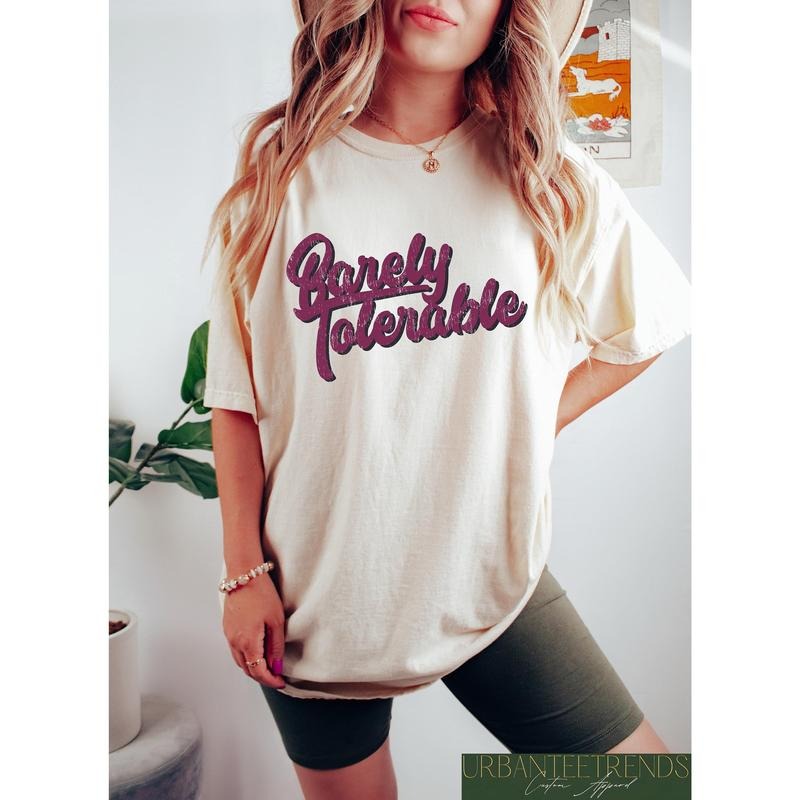 Barely Tolerable T-Shirt, Pride And Prejudice Shirt Best Price Hoodie, Sweatshirt | InkThreadWorks.com