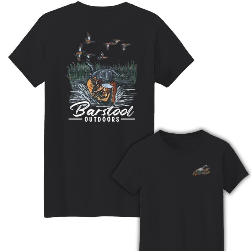 Barstool Outdoors Duck Hunt Two Sides Cotton Unisex T-Shirt Hoodie, Sweatshirt | InkThreadWorks.com