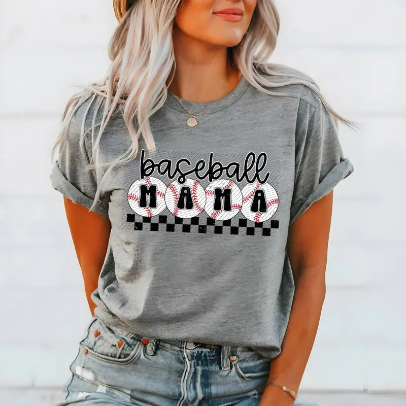 Baseball Mama Bella Canvas T-Shirt Hoodie, Sweatshirt | InkThreadWorks.com