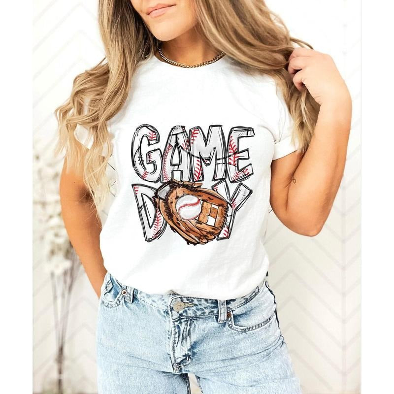Baseball Shirt, Baseball Game Day Shirt for Women, Baseball Game Day TShirt, Baseball Mom Shirt, Game Day Baseball, Game...