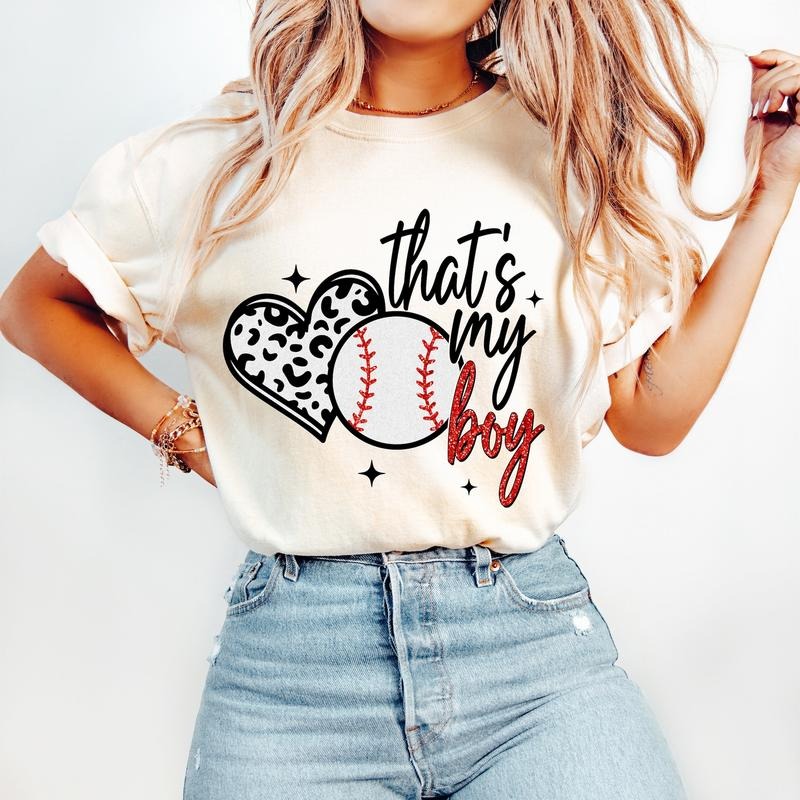 Baseball T-Shirt, Baseball Mom T-Shirt, Baseball Mama T-Shirt, Thats My Boy T-Shirt Hoodie, Sweatshirt | InkThreadWorks.com