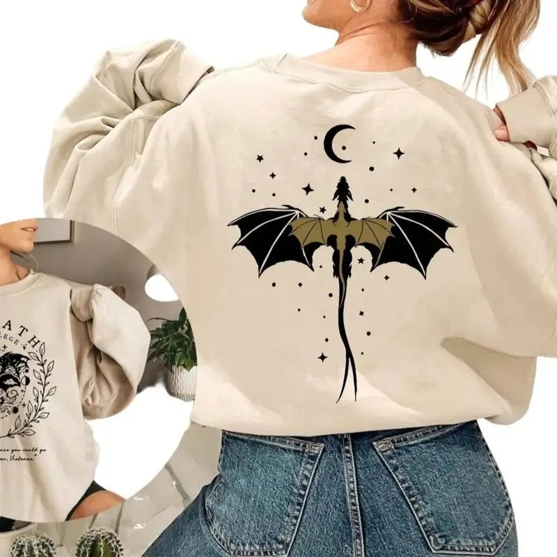 Basgiath War College Double-Sided Sweatshirt, Fourth Wing Riders & "Fly or Die" Sweater, Violet Sorrengail Bookish...
