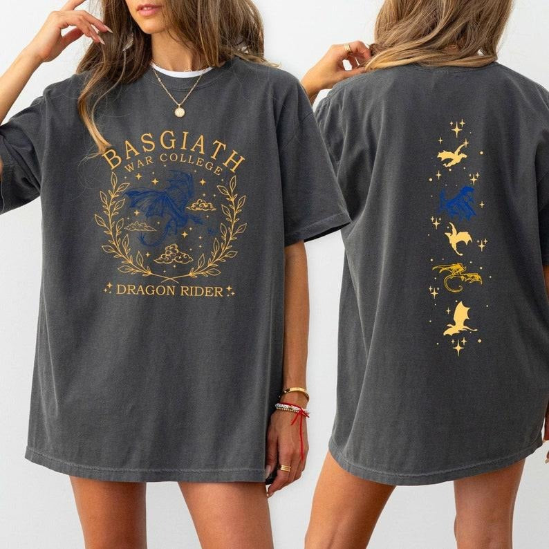 Basgiath War College T-shirt, Fourth Wing Shirt, Dragon Rider Tshirt Hoodie, Sweatshirt | InkThreadWorks.com
