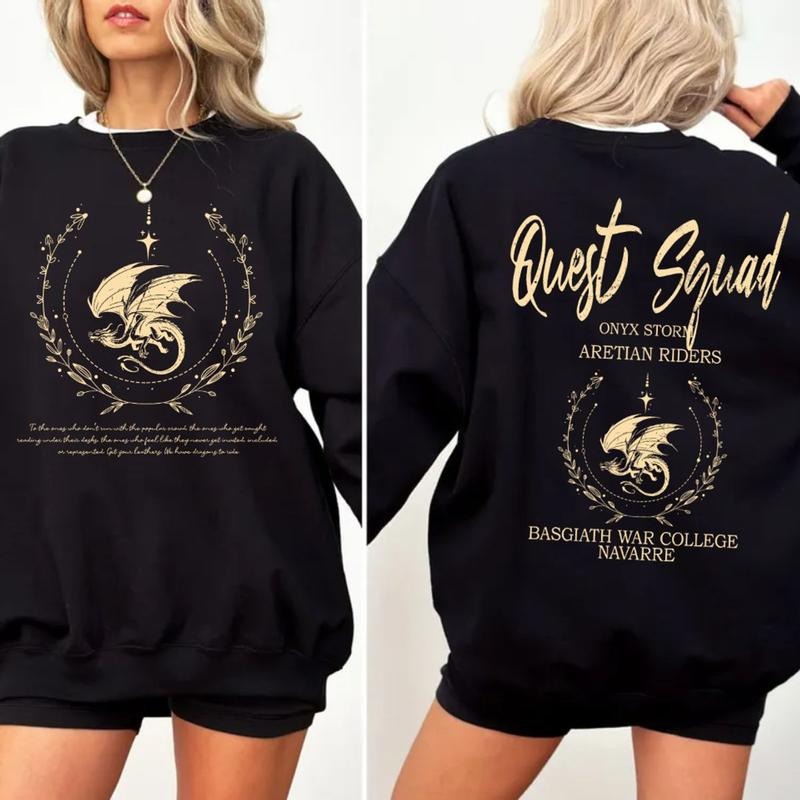 Basgiath War, Onyx Storm 2sidessweatshirt, Fourth Wing T Shirt, Quest Squad Shirts, Xaden Riorson Violet Tshirt,Bookish...