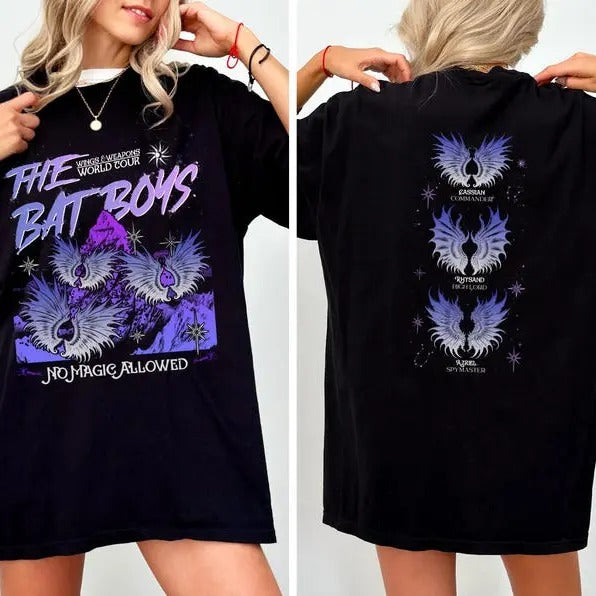 Bat Boys Wingspan Battles Shirt Acotar Merch Sarah J Maas Merch Velaris Rhysand Shirt Cassian Azriel Bookish Halloween...